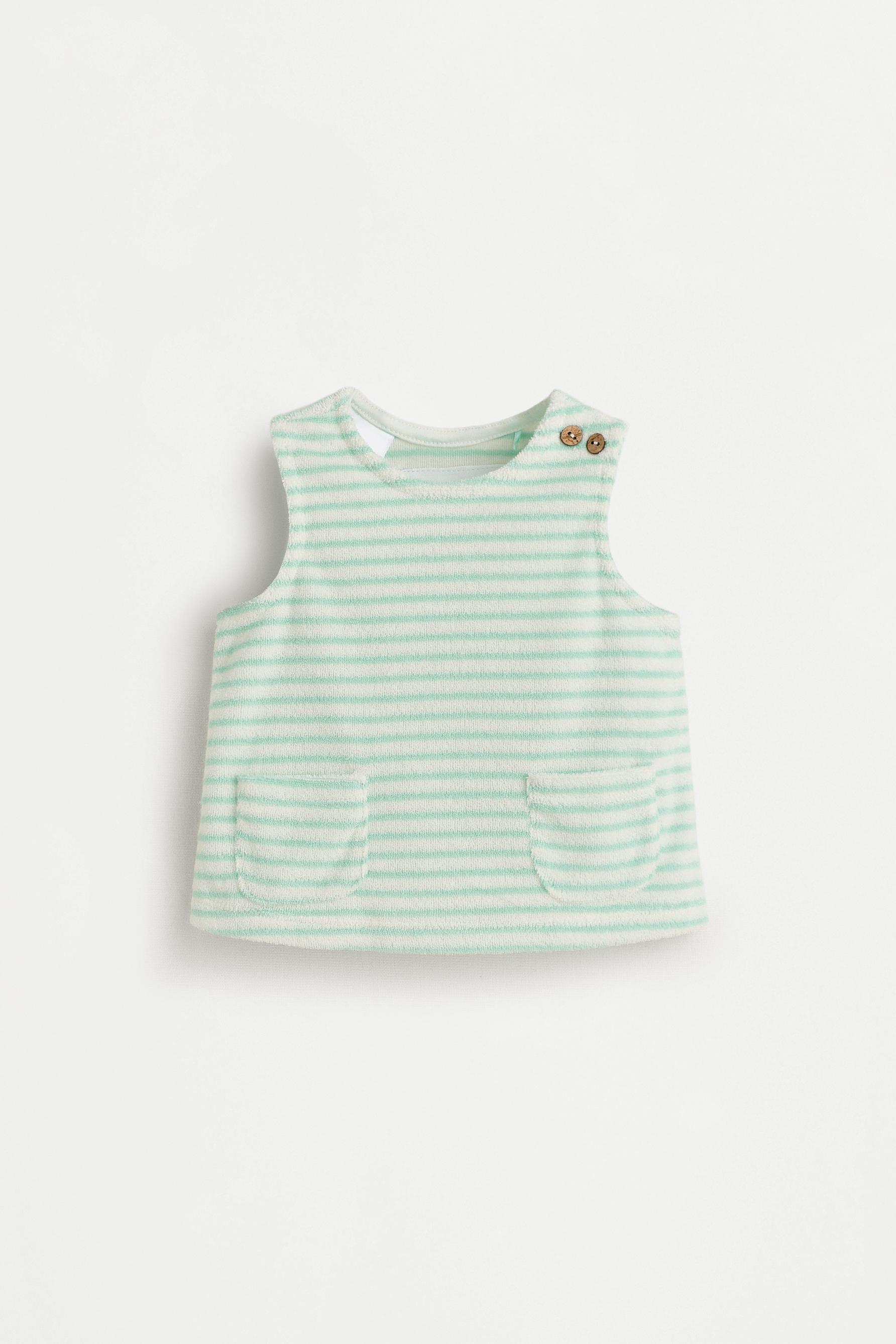 Terry cloth T-shirt and briefs co-ord — AQUAMARINE