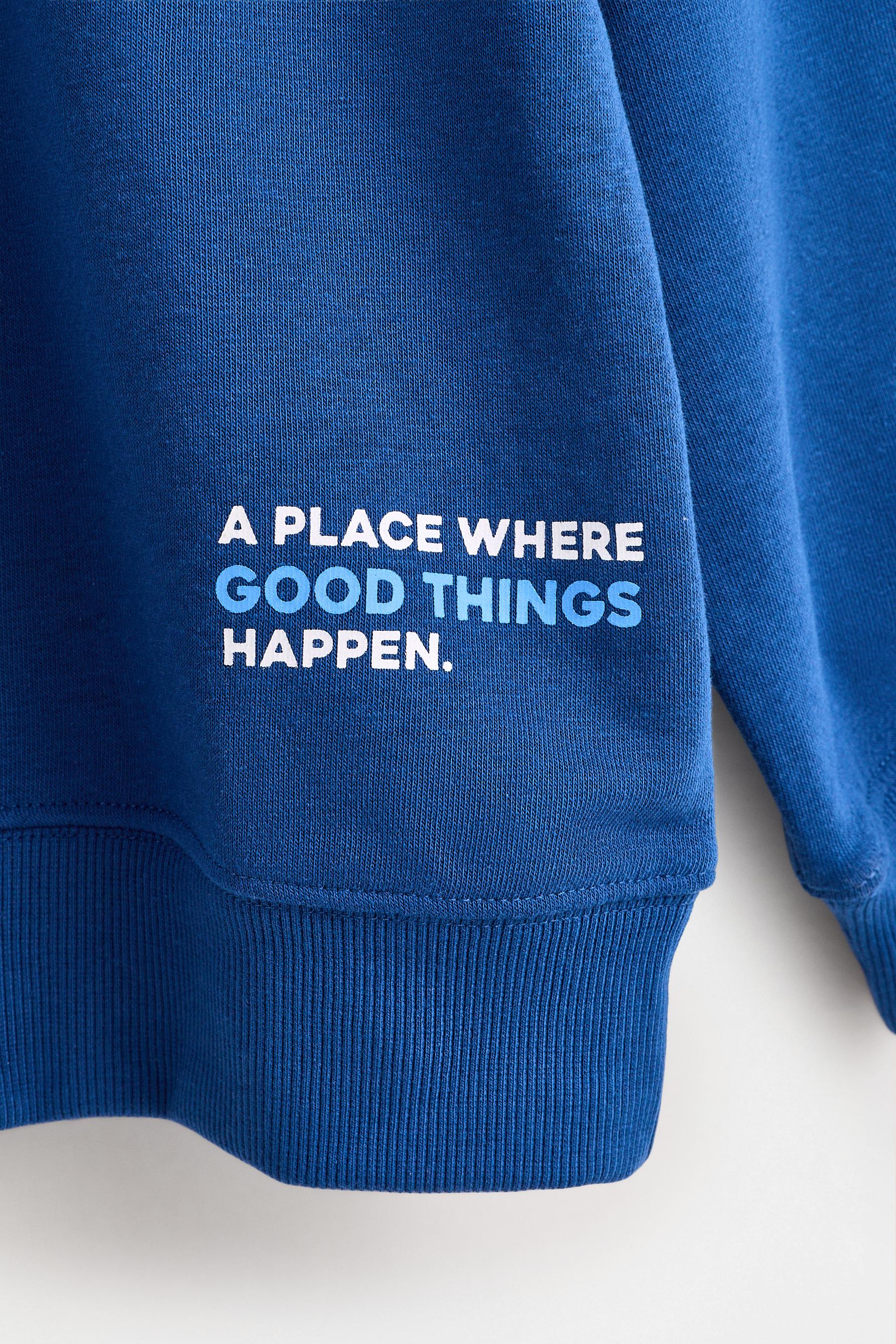Printed sweatshirt — DARK BLUE
