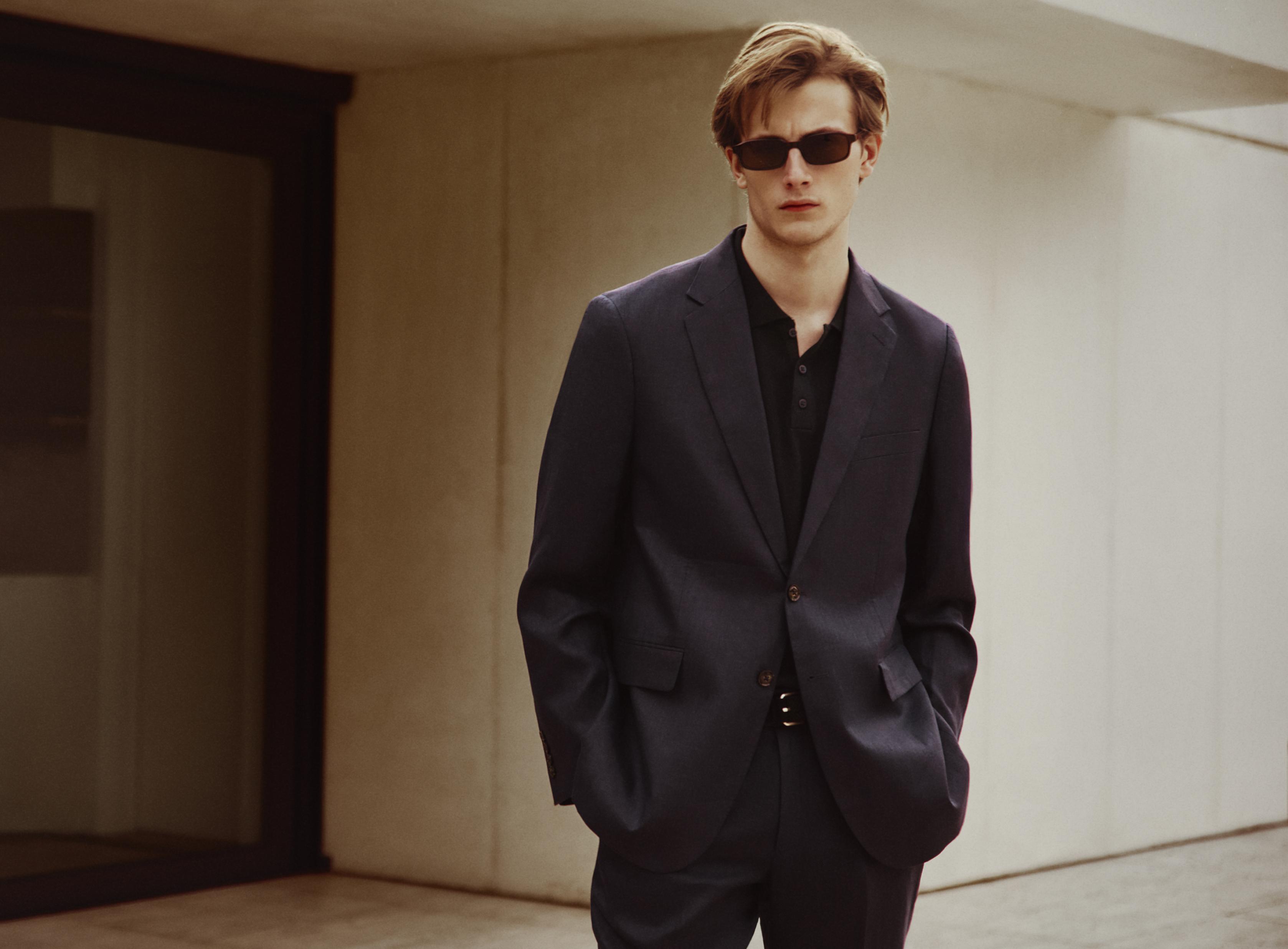 100% linen suit blazer — NAVY