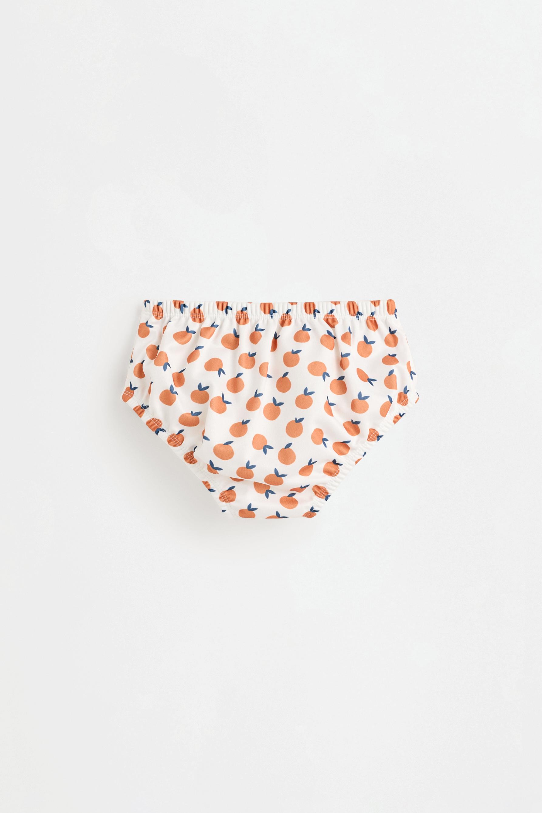 Orange print swim diaper — ORANGE