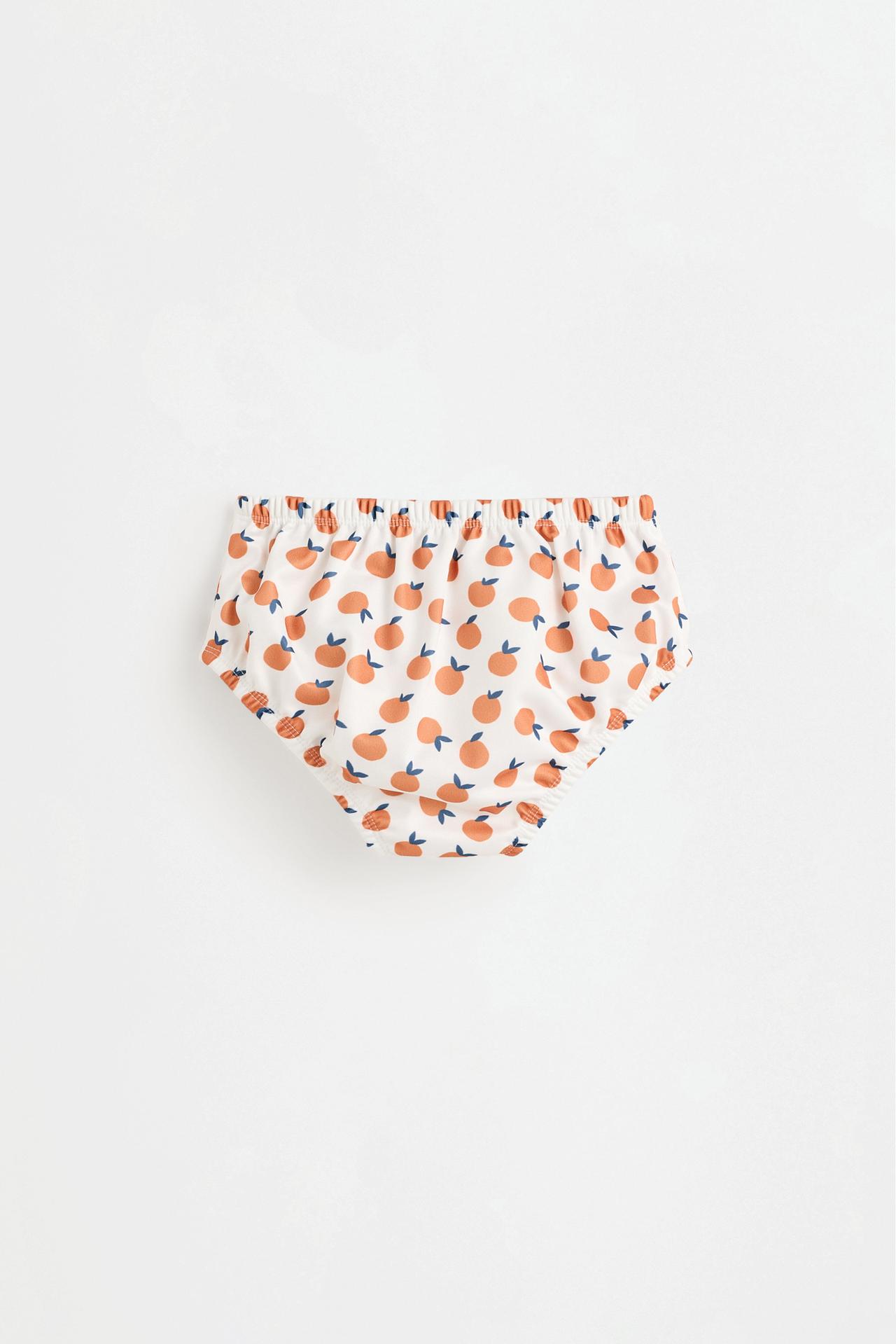 Orange print swim diaper — ORANGE