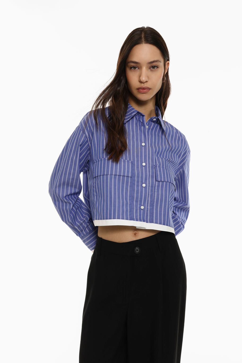 Camisa cropped contraste