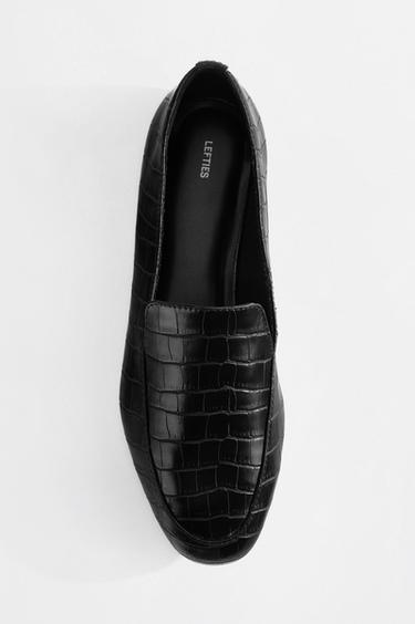 Crocodile-effect loafer — BLACK 3