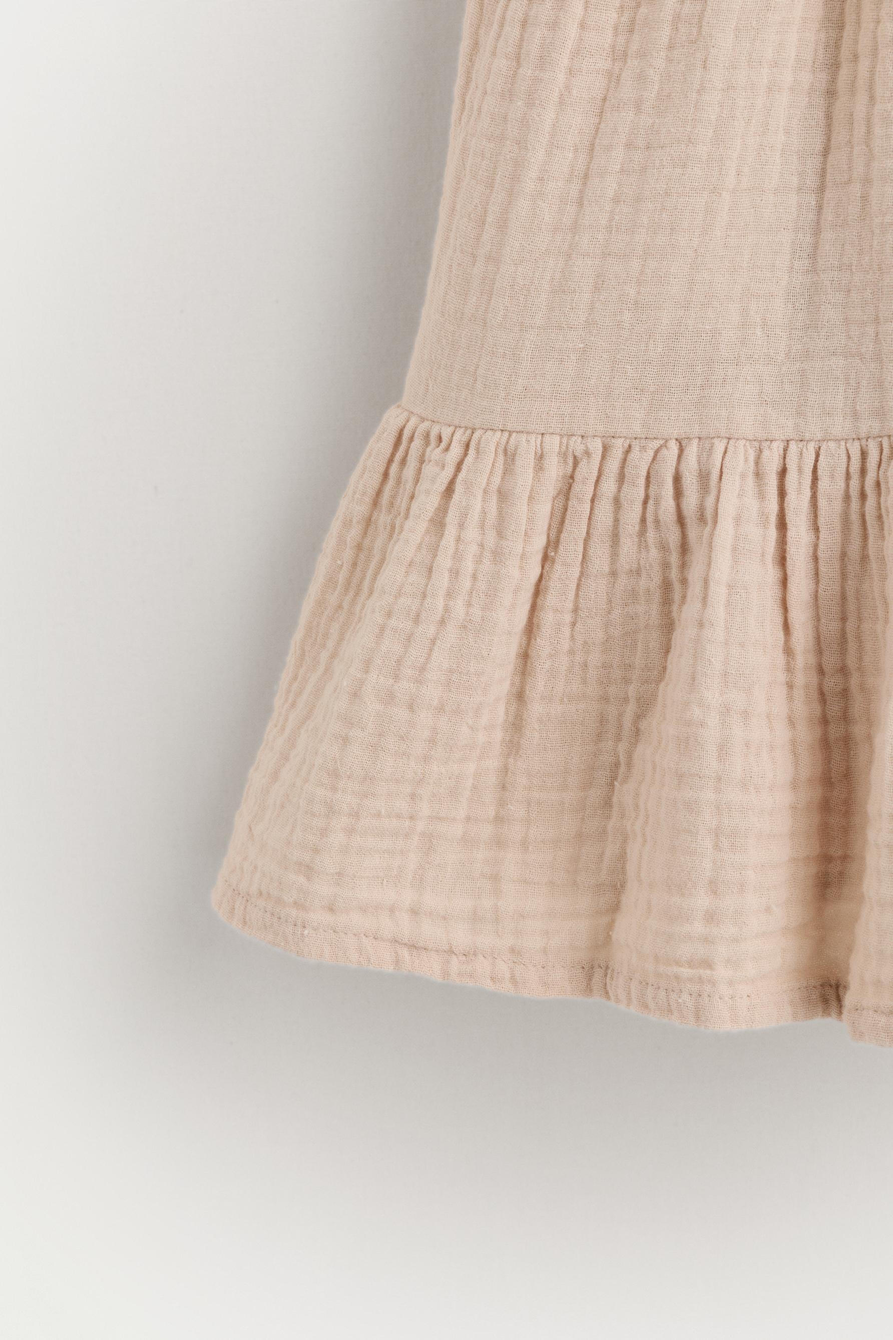 Elastic waist shirt dress — SAND