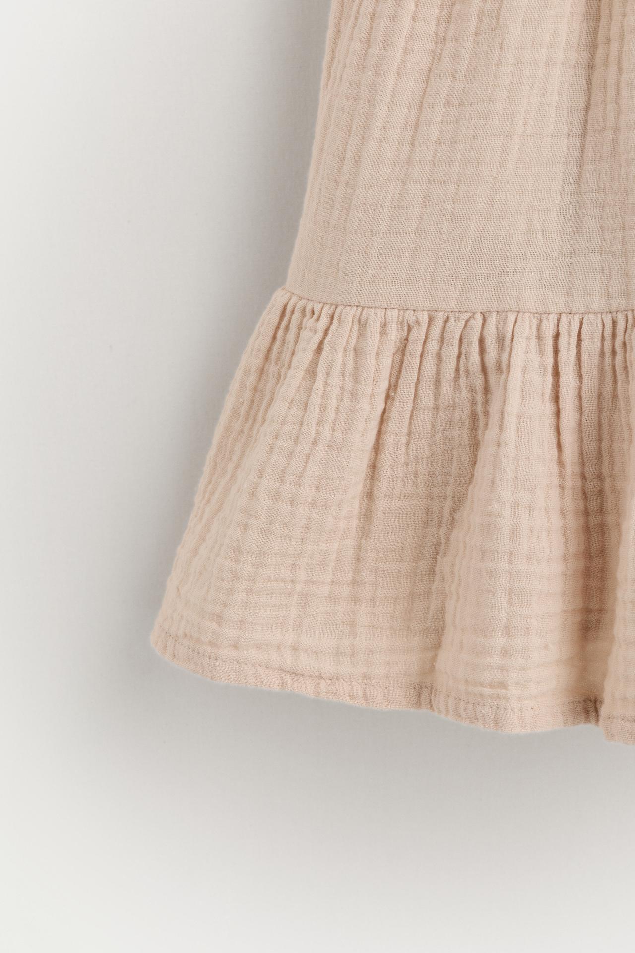 Elastic waist shirt dress — SAND