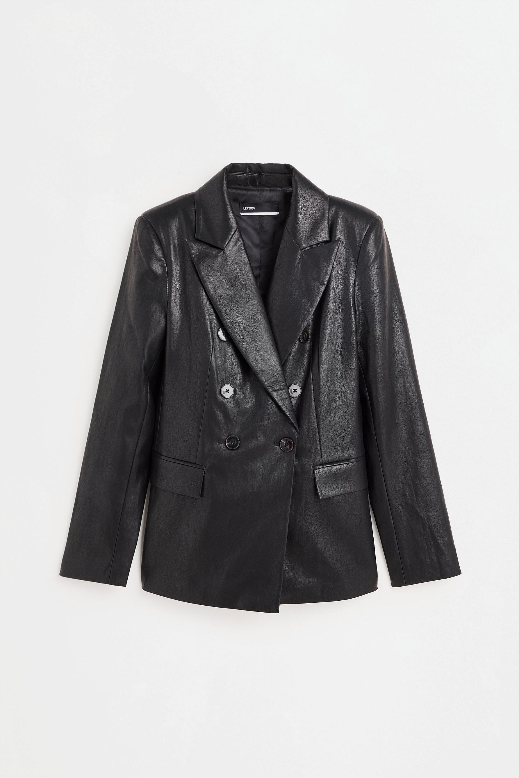 Blazer efecto piel