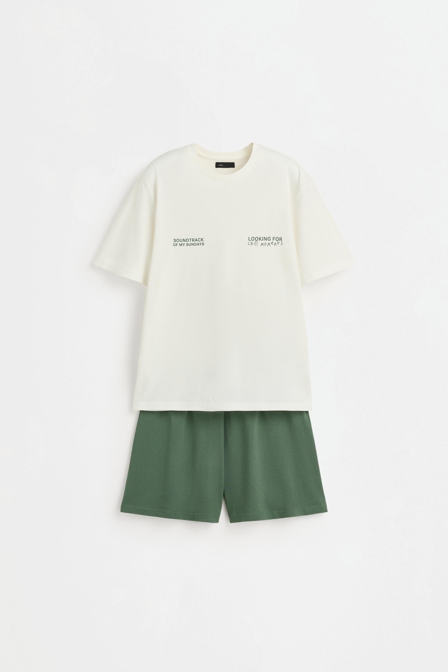 Short printed pyjamas — OFF WHITE
