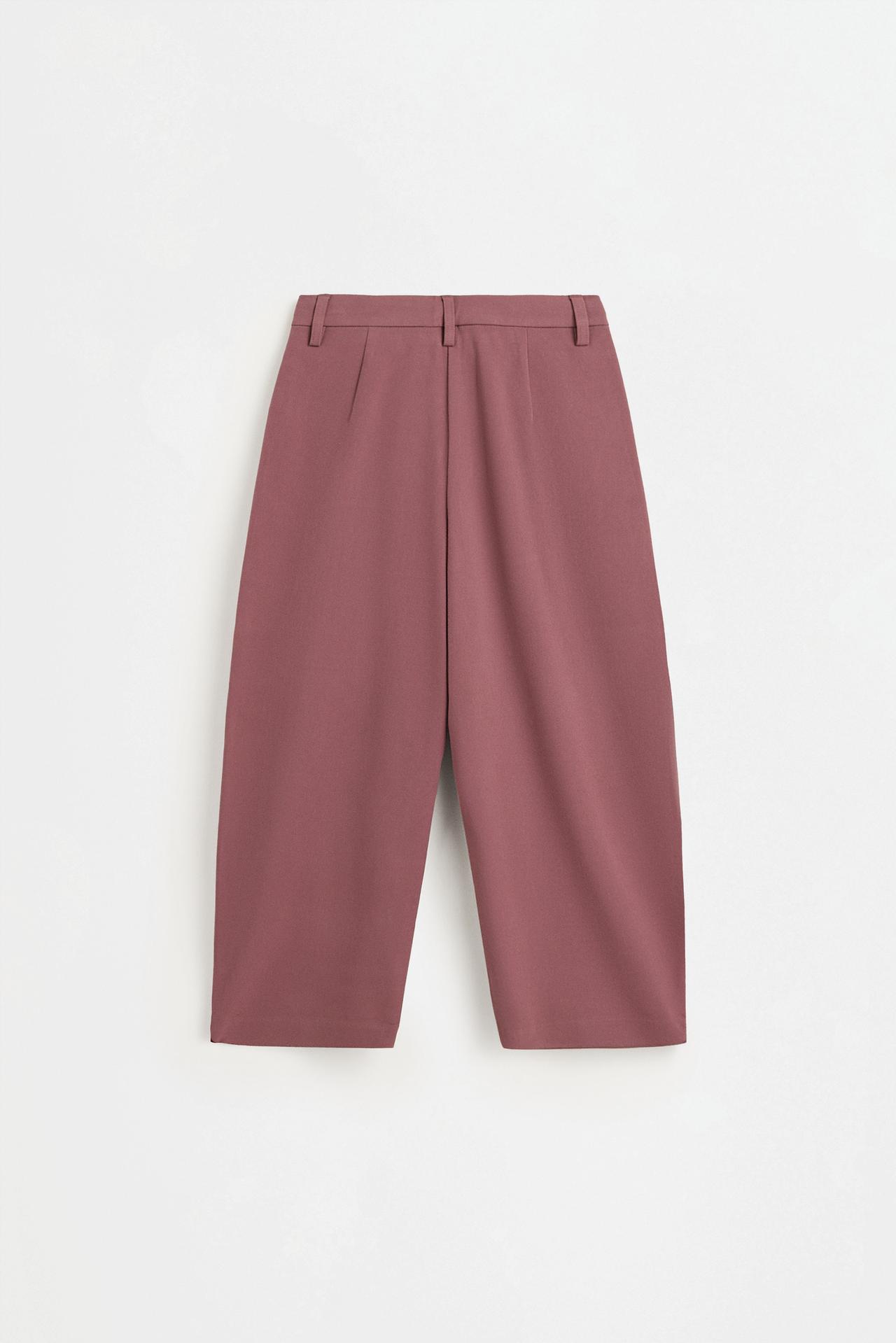 Balloon cross-button trousers — PINK