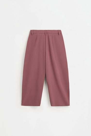 Balloon cross-button trousers — PINK 2