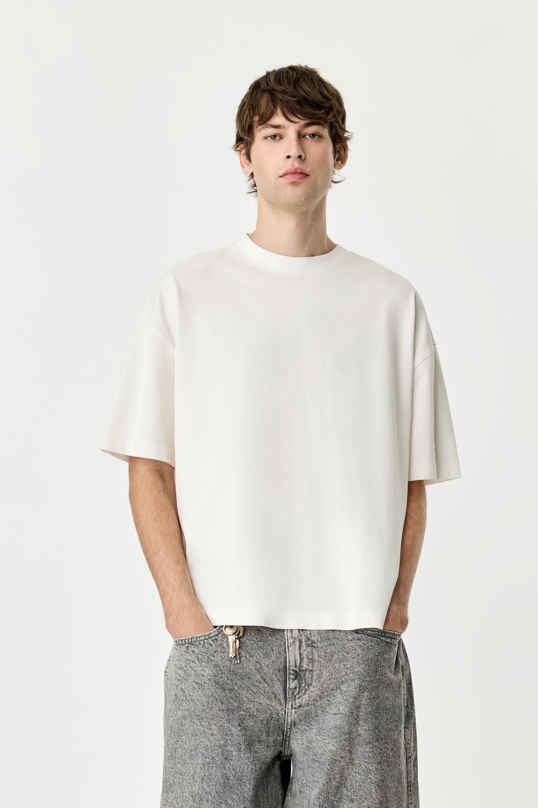 Oversize boxy fit T-shirt — WHITE