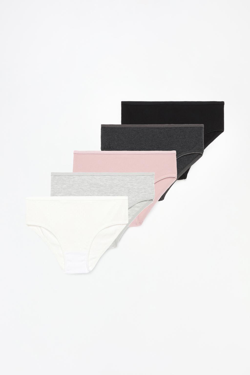 Pack of 2 ribbed hipster briefs