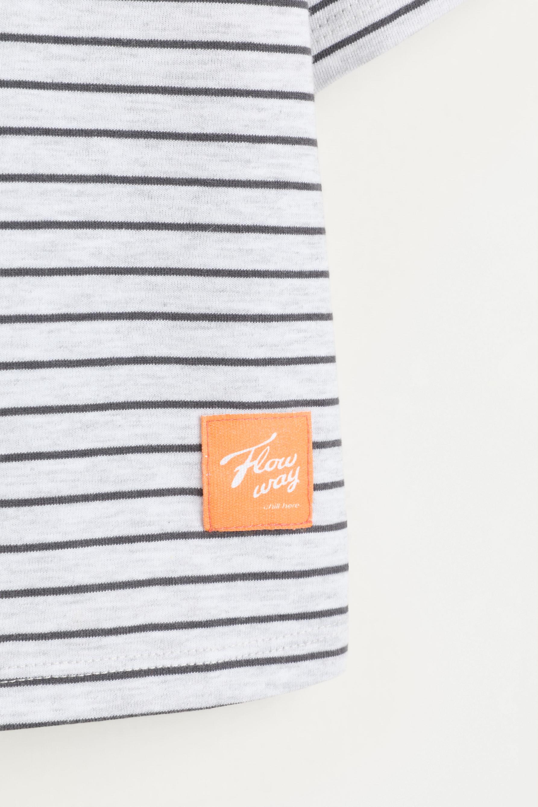 Striped T-shirt — PALE GREY