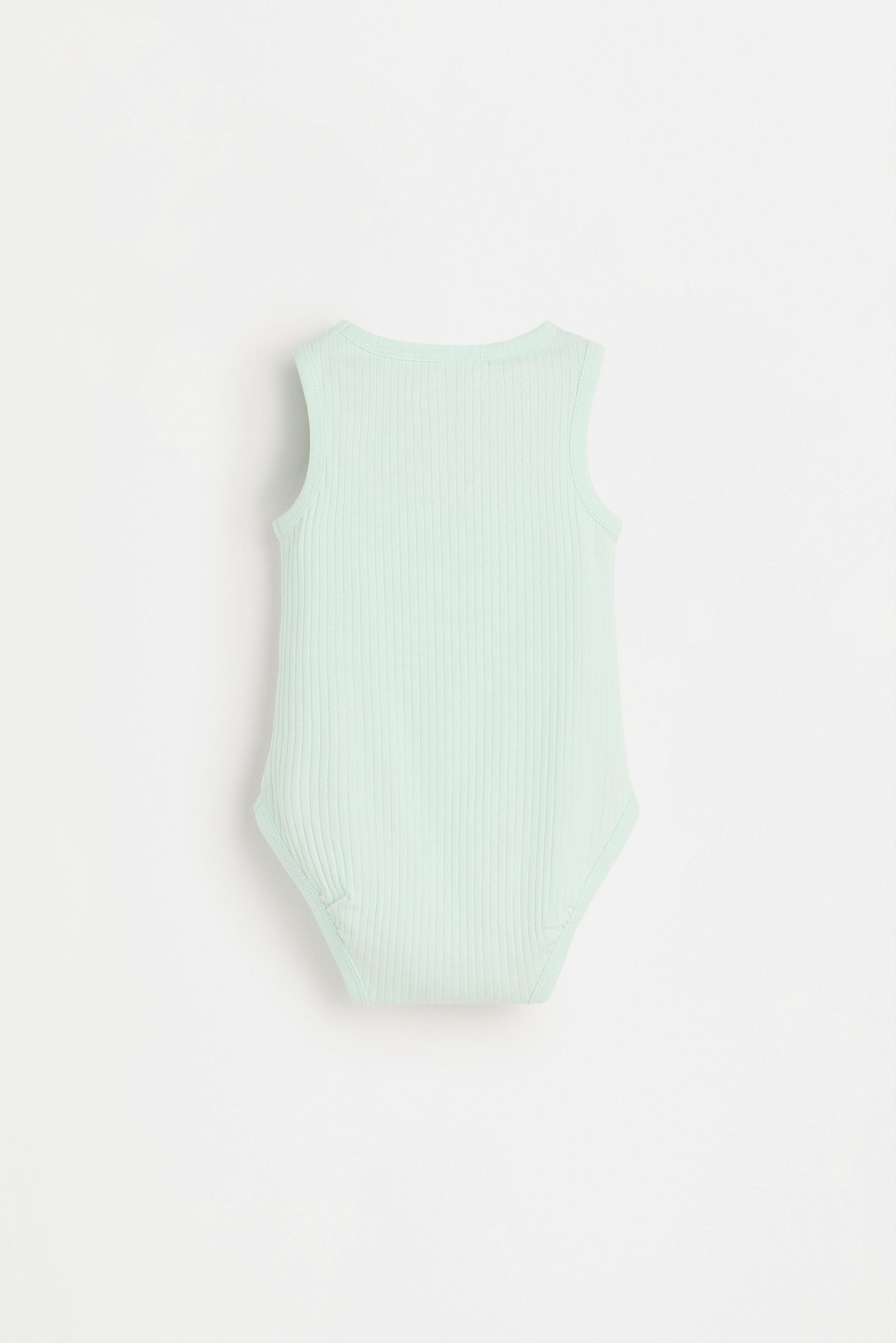 Pack of 2 combined sleeveless bodysuits — MINT GREEN