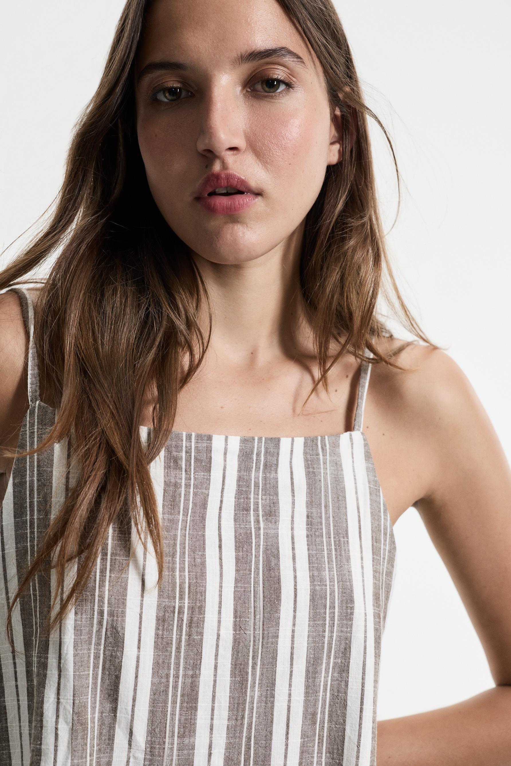 Lightweight denim dress — STRIPED