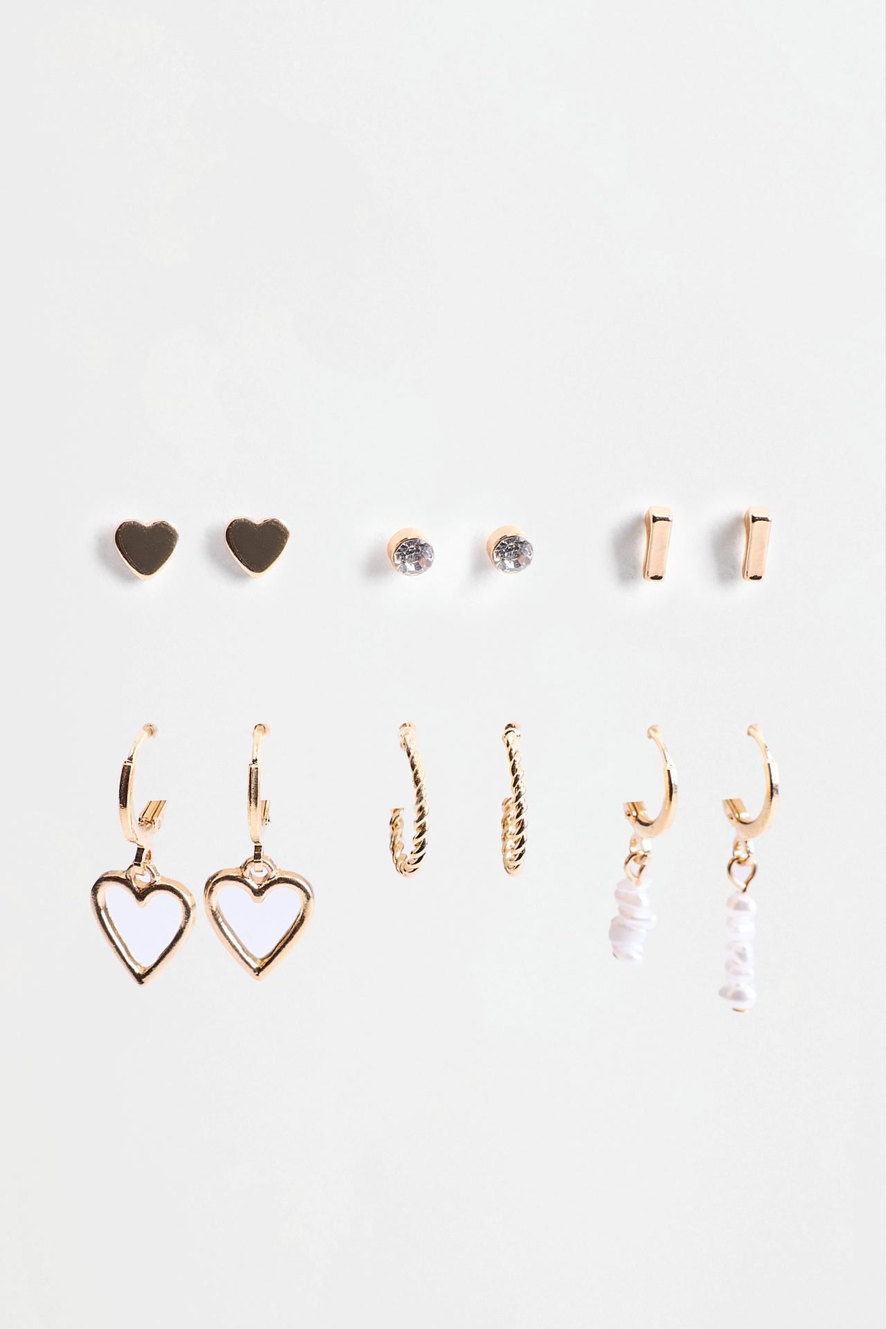 Mismatched earrings (6-pack) — GOLD