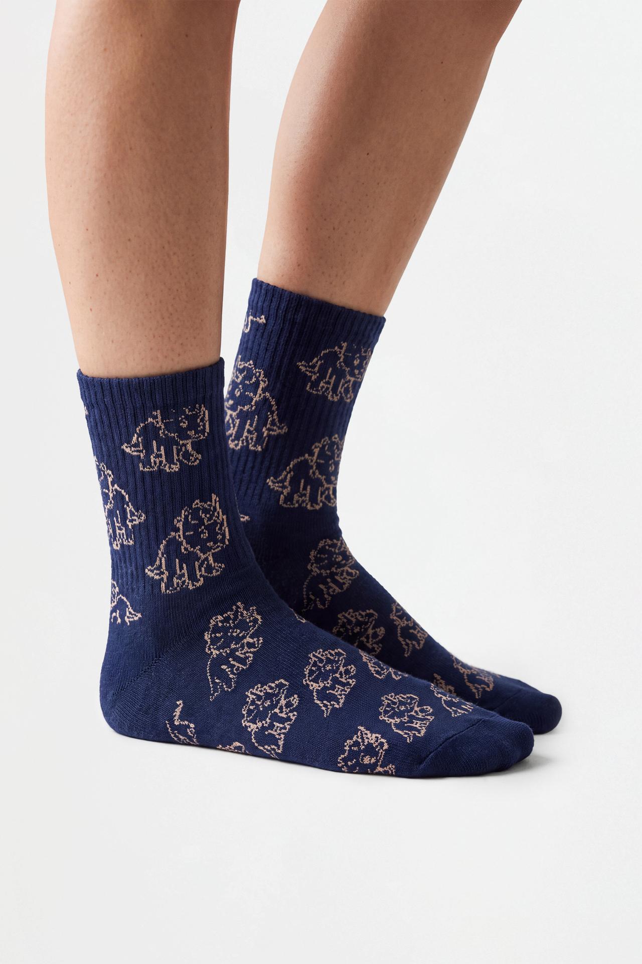 Dinosaur Ankle Socks (7-Pack) — GREY MARL