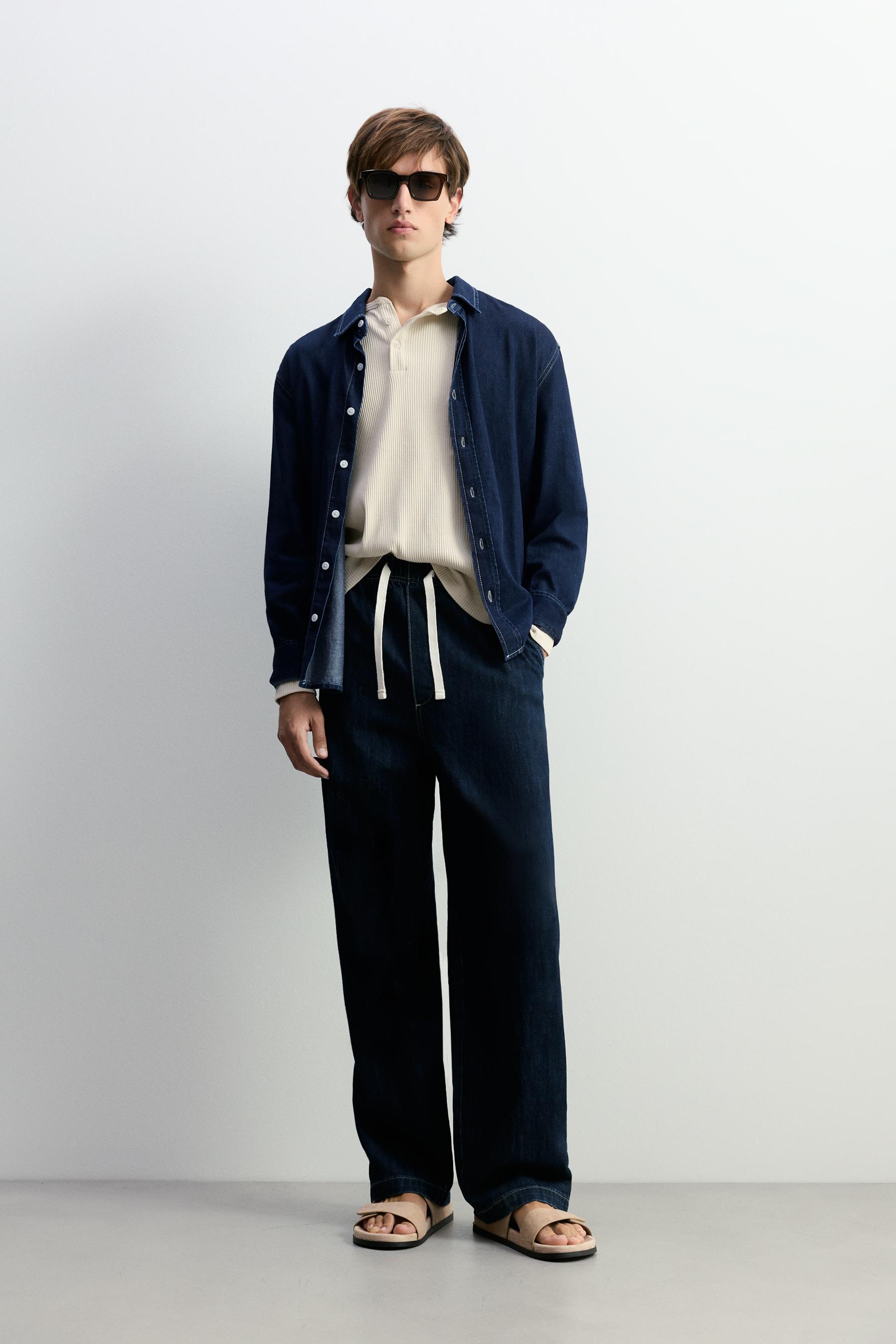 Oversize denim shirt — BLUE (alternate view)