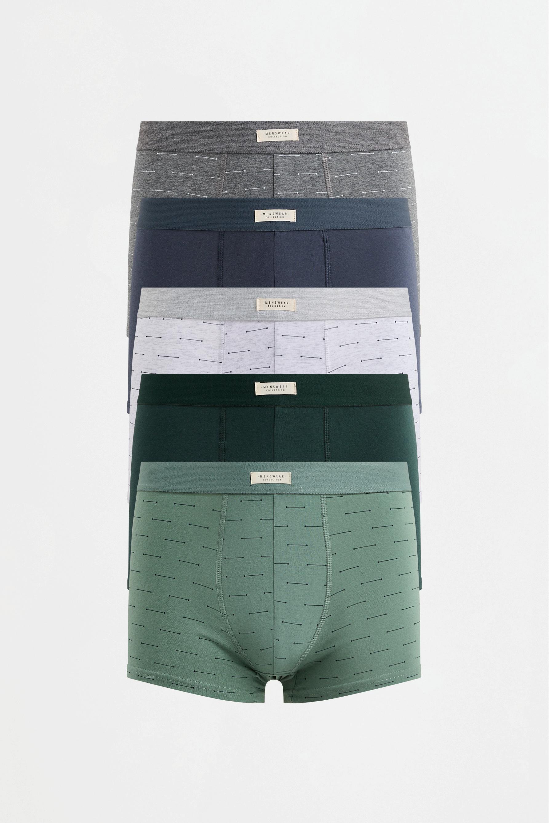 Contrast boxers (5-pack) — GREEN