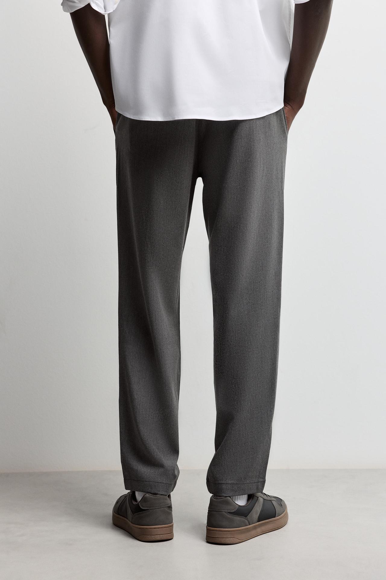 Slim fit tailored joggers — DARK GREY MARL