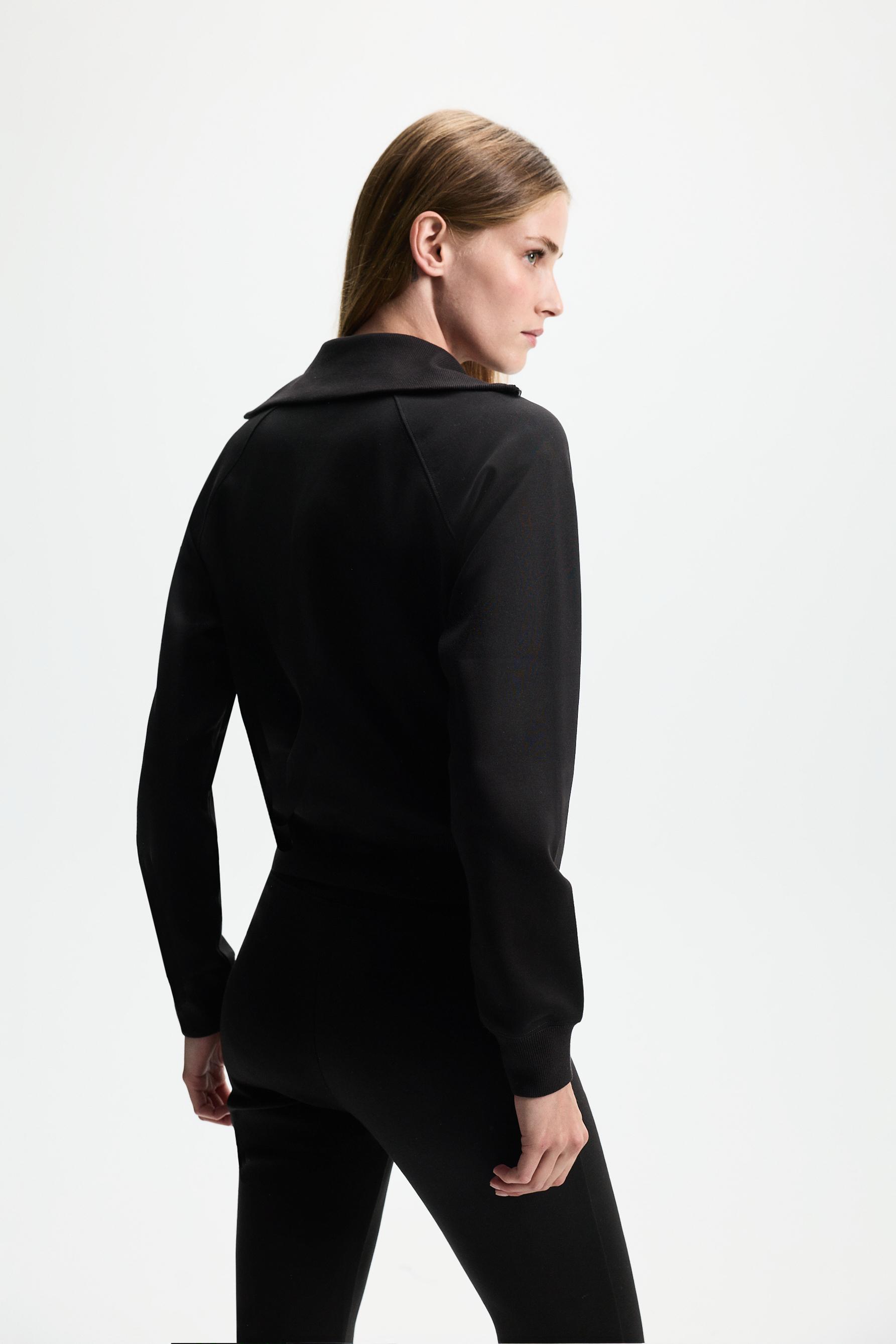 Basic interlock jacket — BLACK