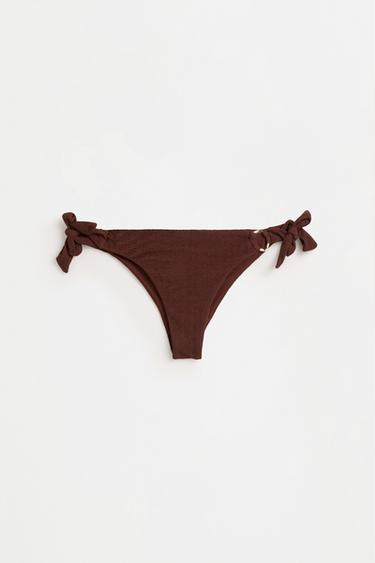 Jewel-detail bikini bottoms — CHOCOLATE 6