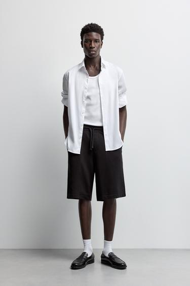 Baggy tracksuit Bermuda shorts — BLACK 1