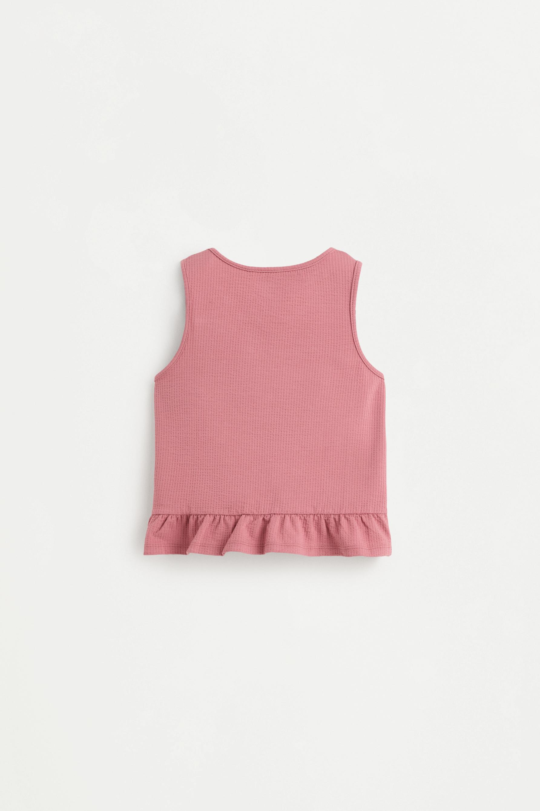 Ruffled vest top — DARK PINK