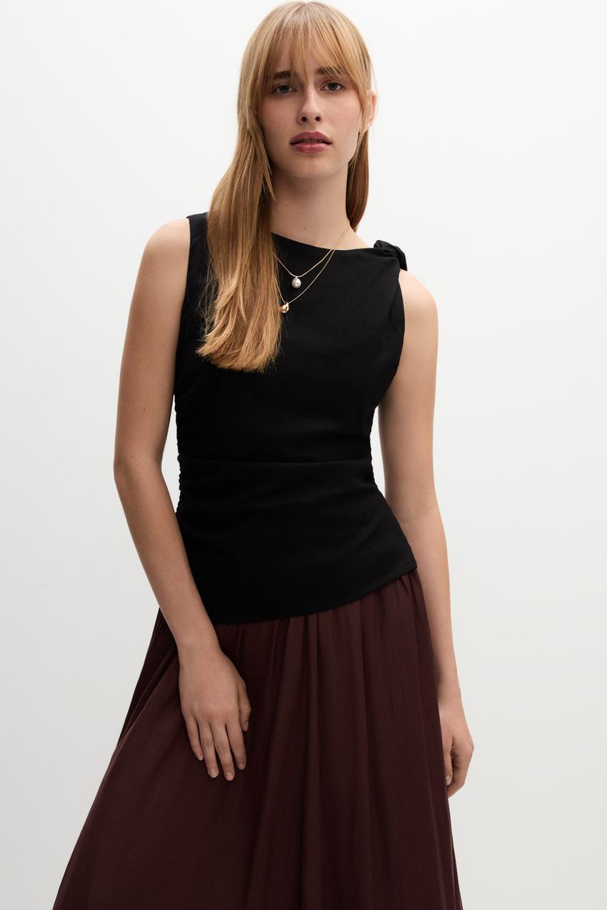 Top asimétrico Camisas Blusas ROPA Mujer Lefties México