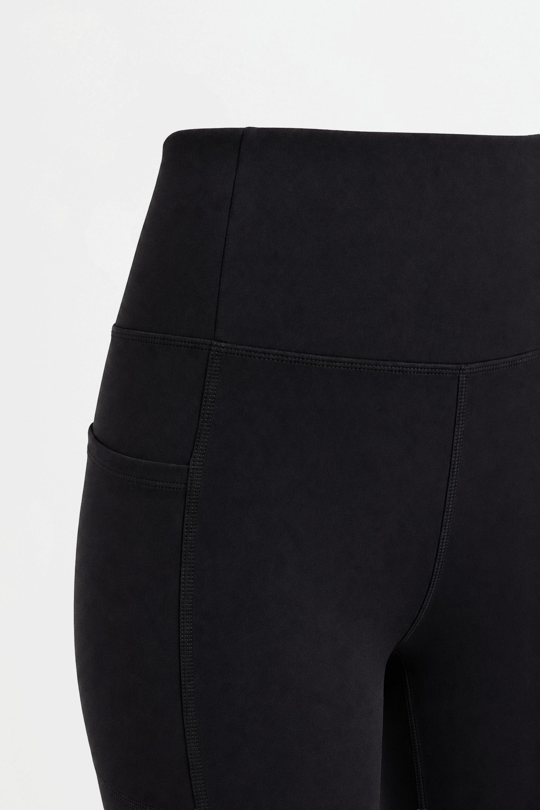 Shaping effect sports leggings — BLACK