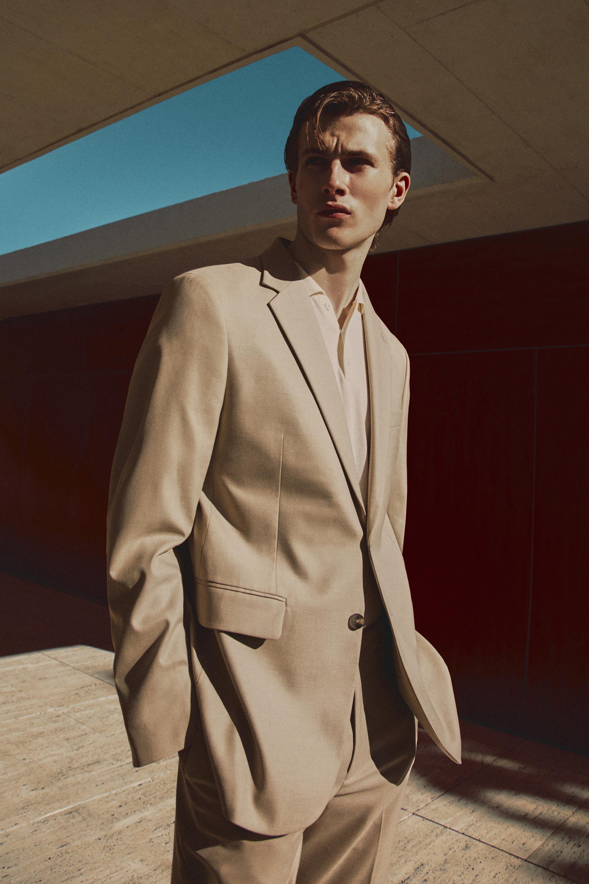 100% linen suit blazer — ECRU