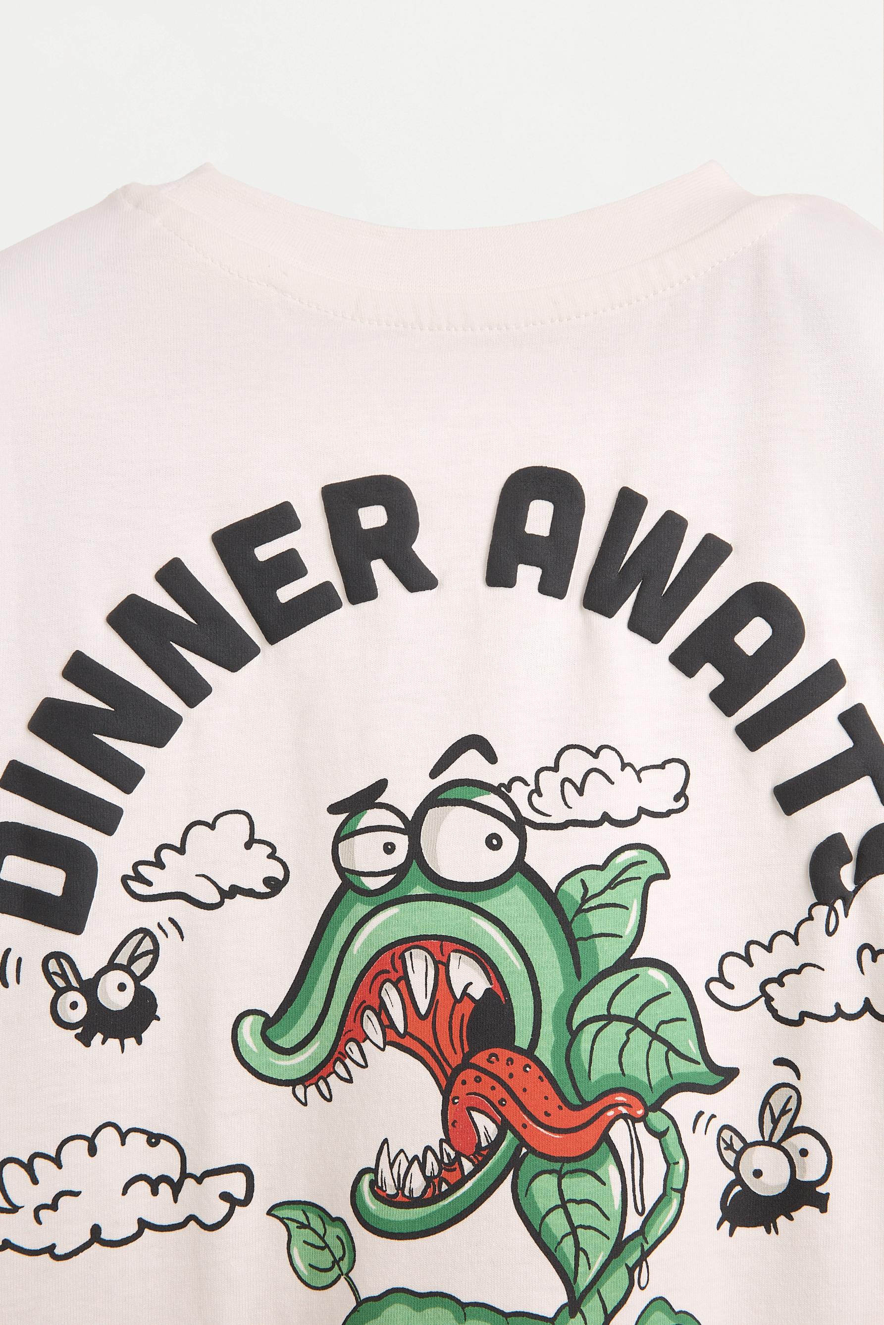 T-shirt with pocket and back maxi print — OFF WHITE