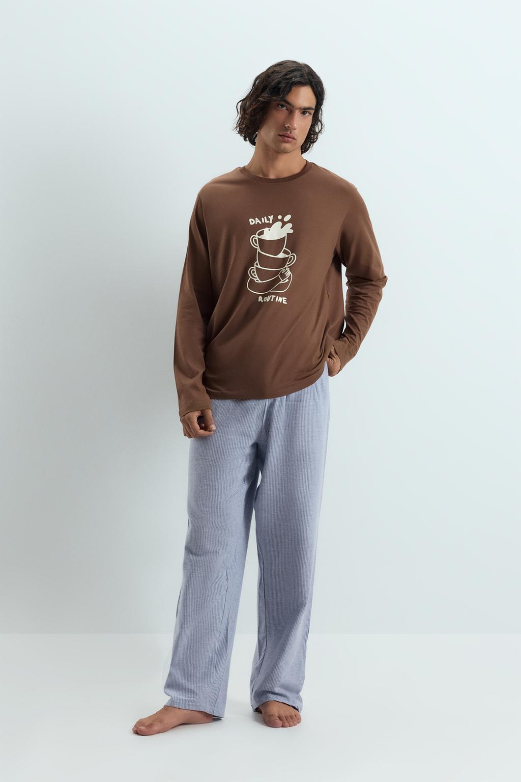 Pijama comprido estampado