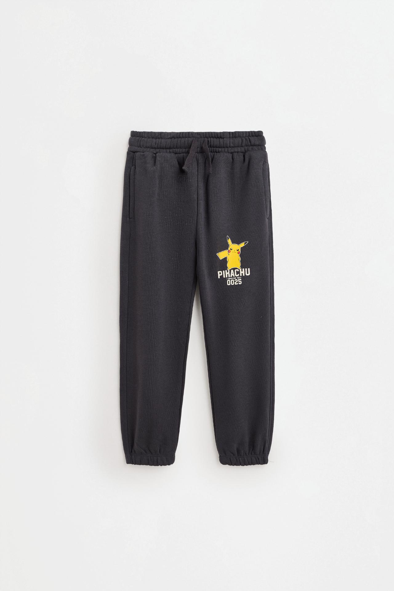 Pikachu Pokémon™ fleece sweatshirt and joggers set — ANTHRACITE GREY