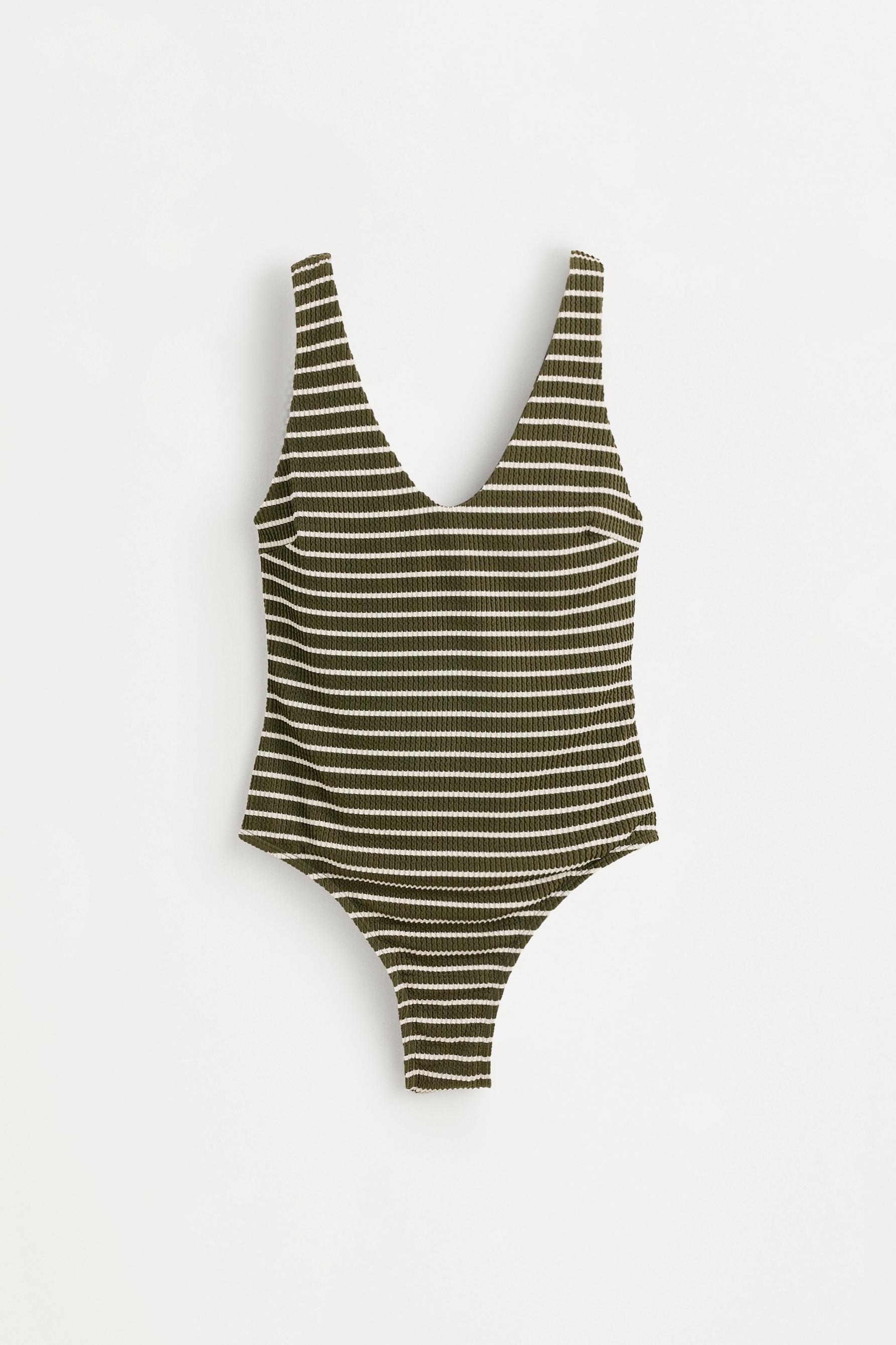 Textured swimsuit — GREEN