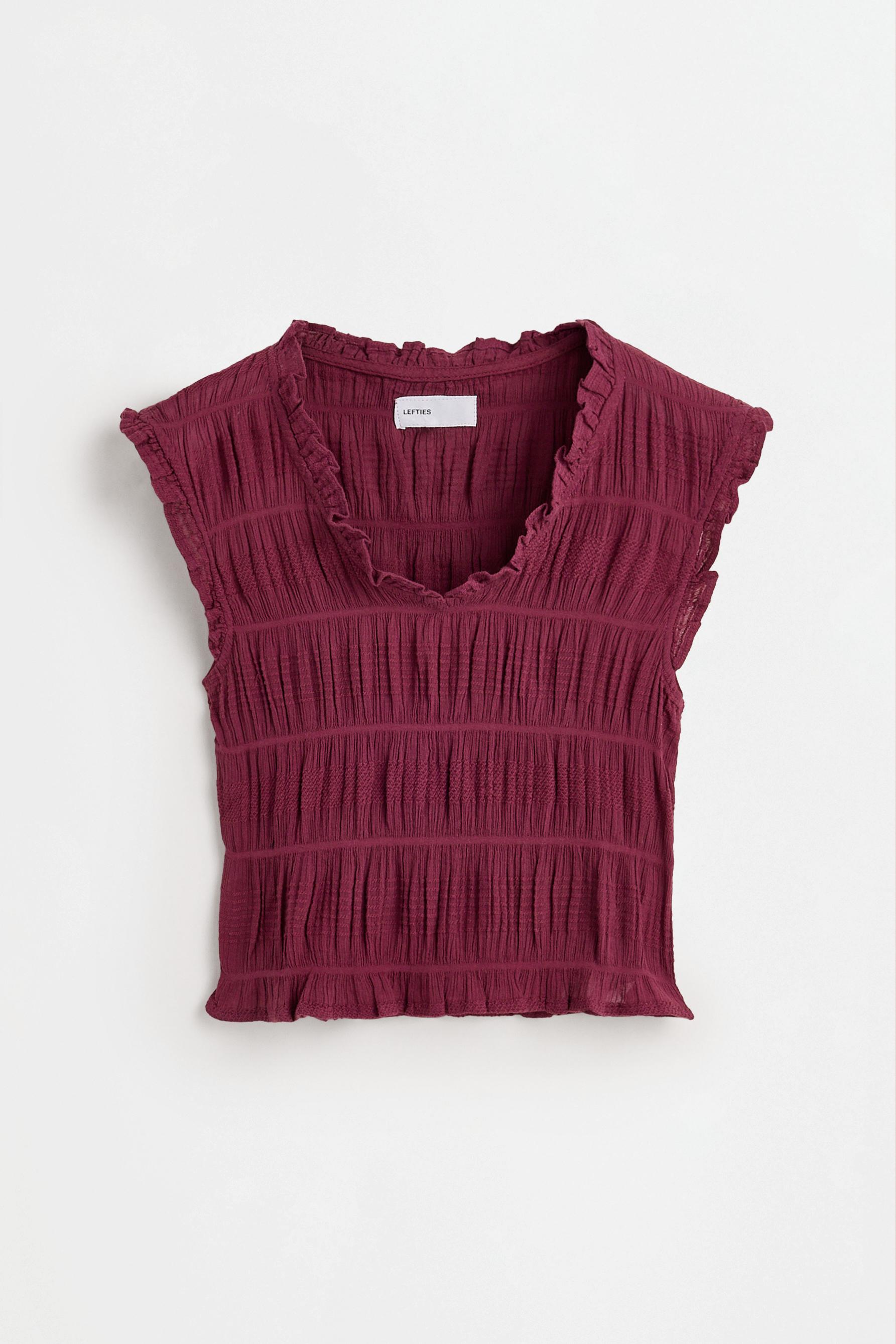 Gathered blouse — MAUVE PINK