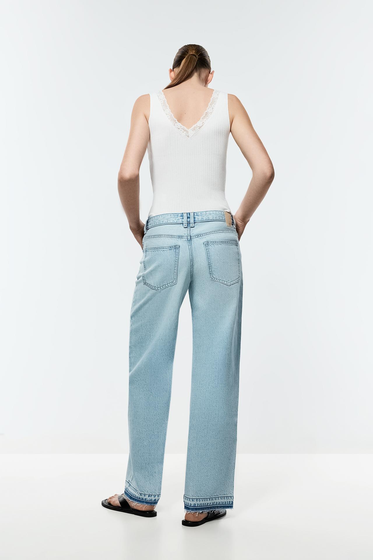 Wide-leg low-waist jeans — PALE BLUE