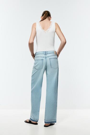 Wide-leg low-waist jeans — PALE BLUE 4