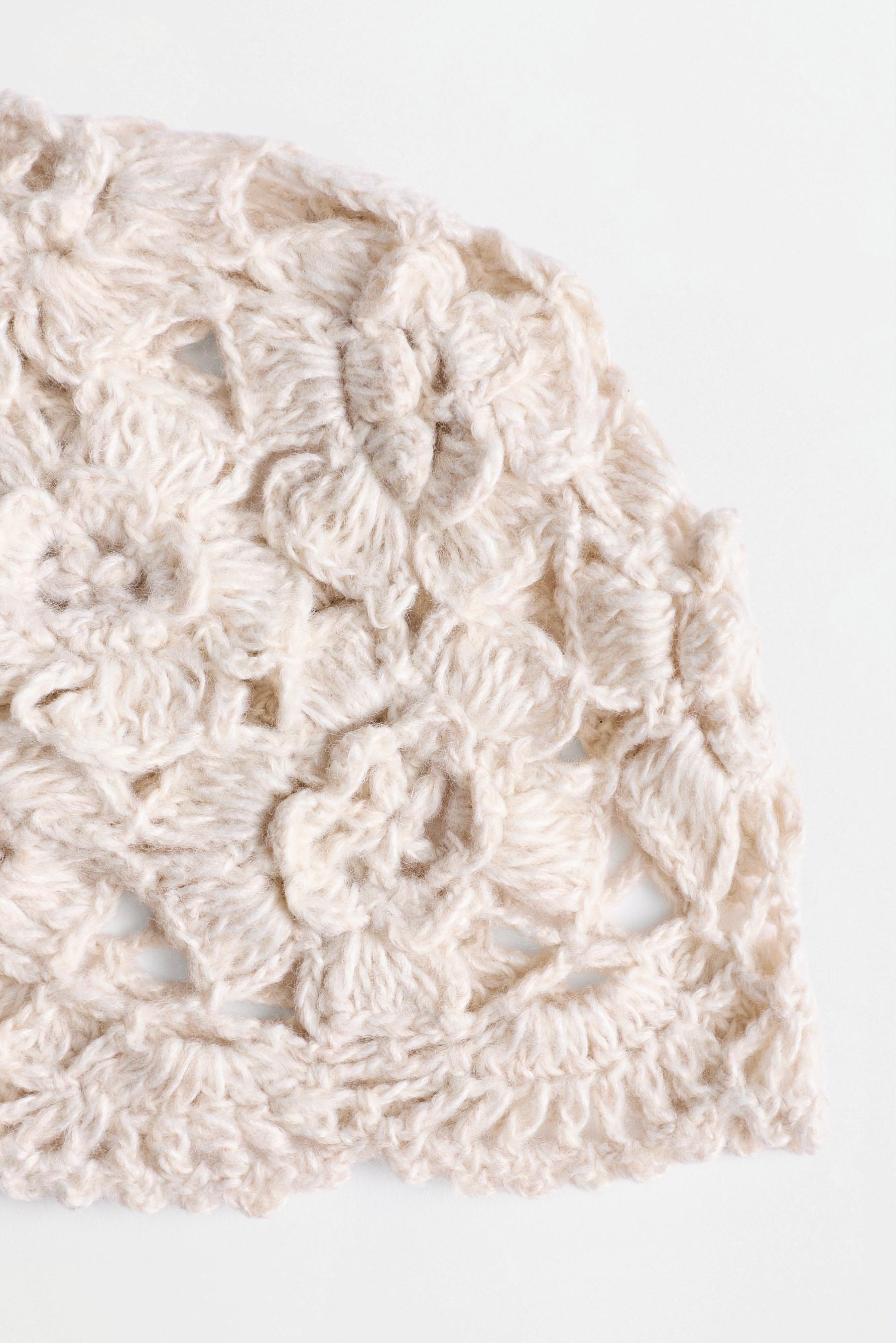 Openwork beanie — ECRU