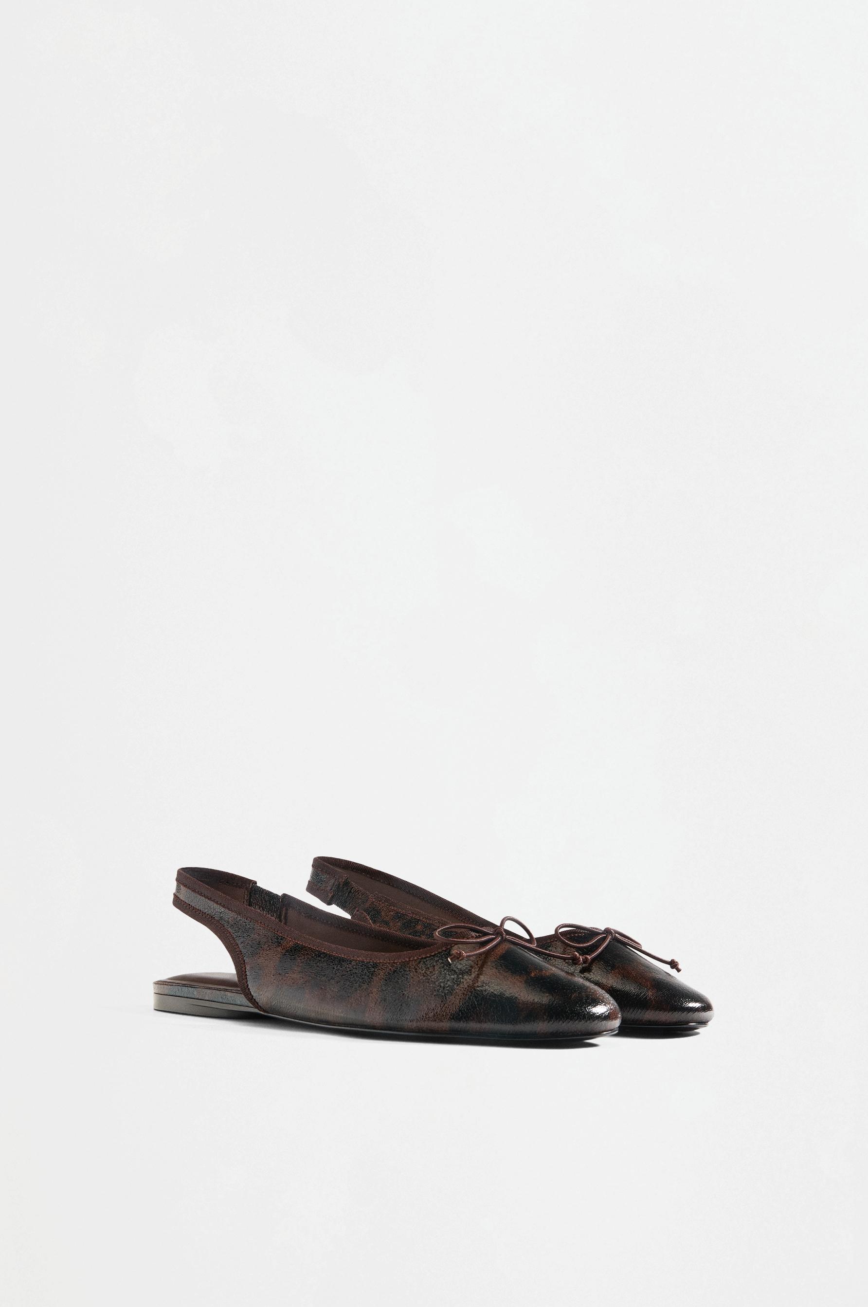 Slingback ballet flats — LEOPARD