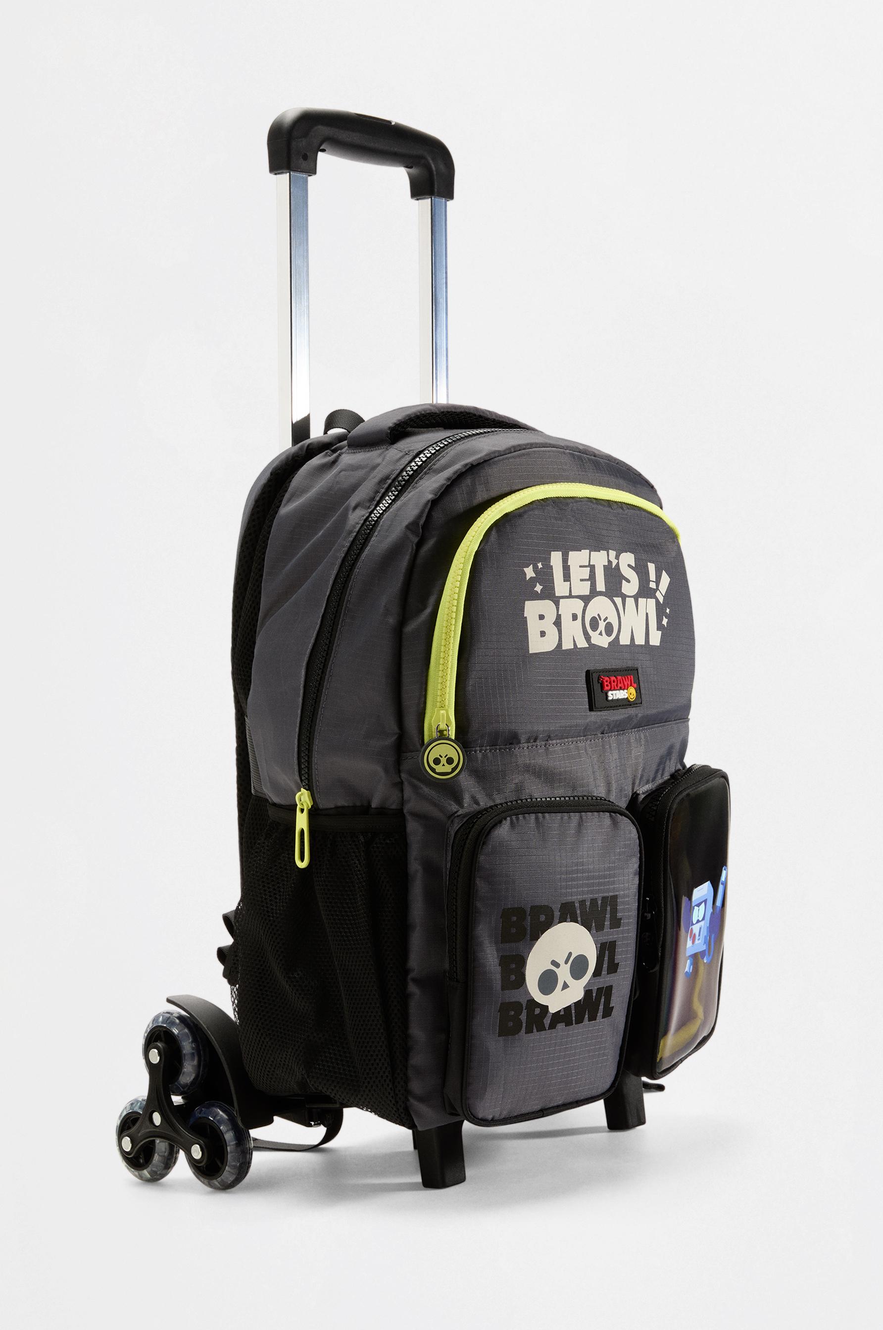 School backpack trolley — BLACK