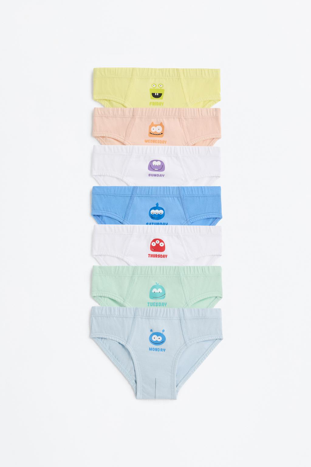 Pack de 7 boxers justos slips monstros