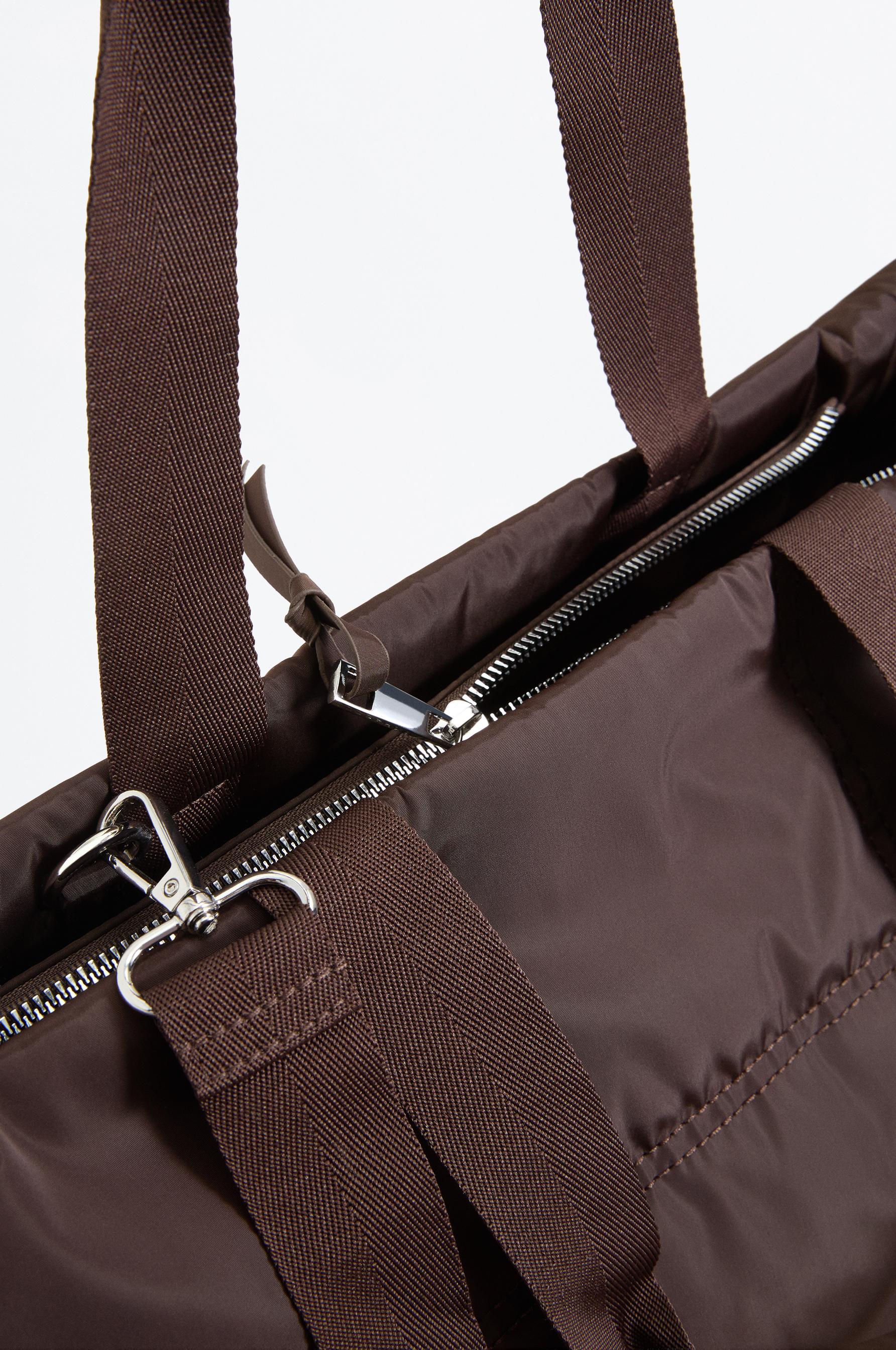 Quilted shopper bag — BROWN