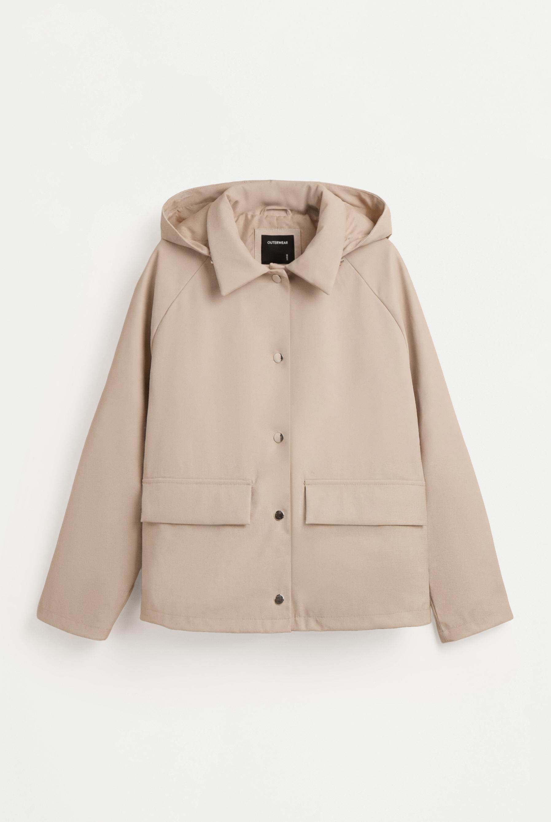 Rubberised parka — DARK BEIGE