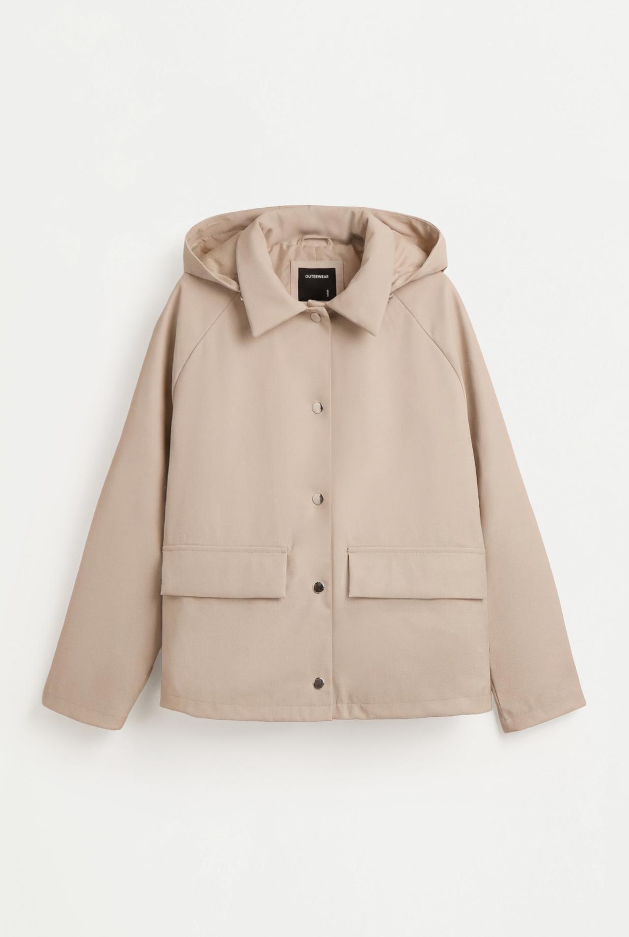 Rubberised parka — DARK BEIGE
