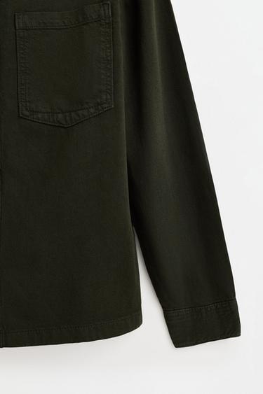 Lightweight denim overshirt — OLIVE GREEN 8