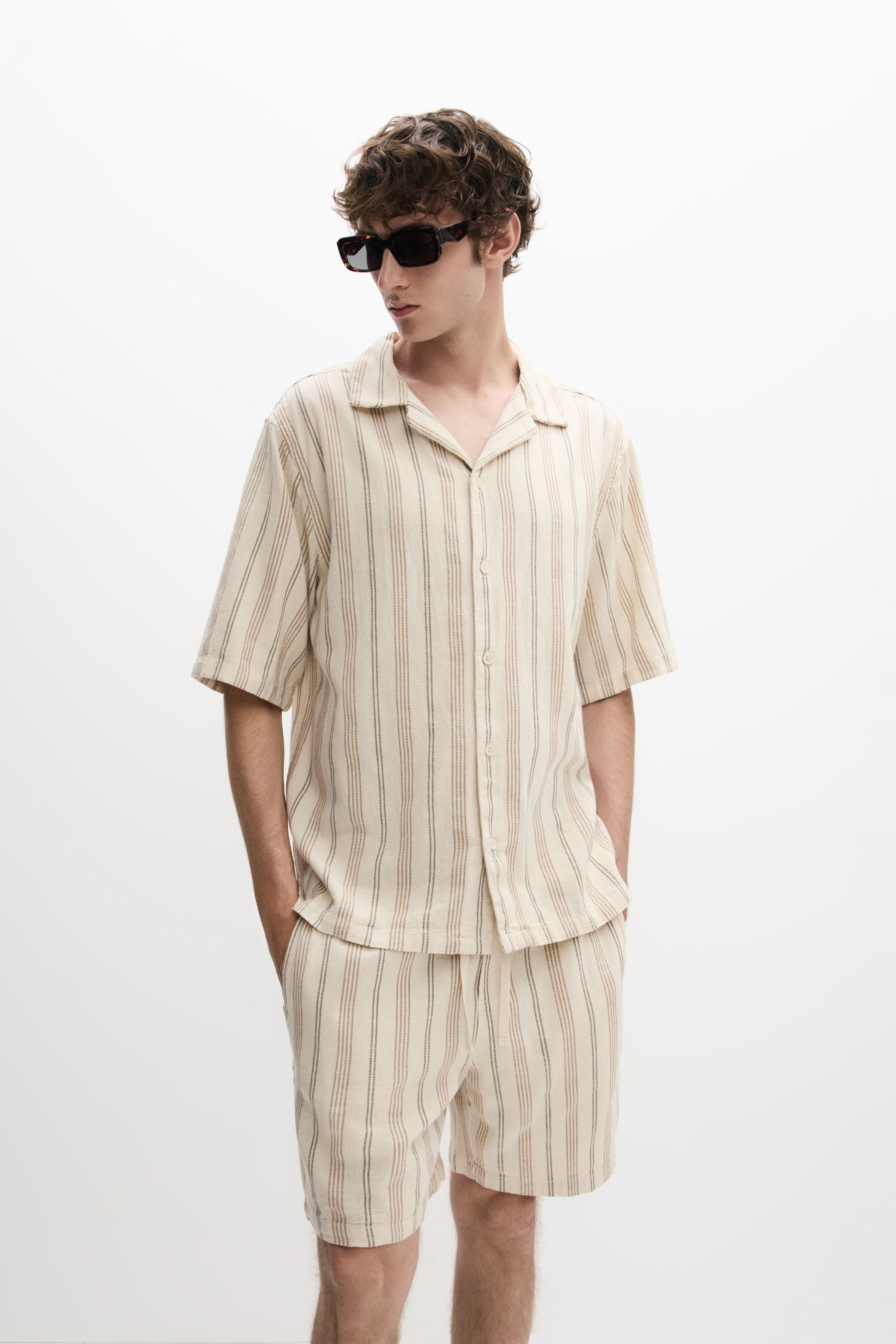 Camisa rayas rústica