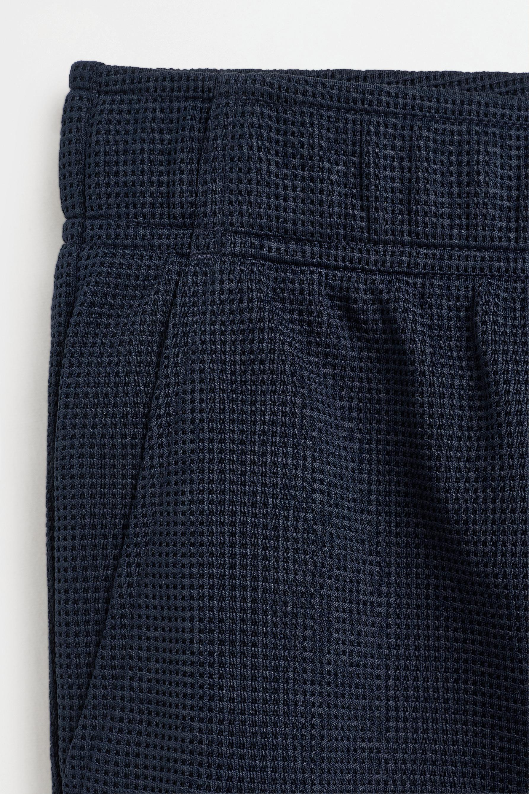 Textured tracksuit Bermuda shorts — DARK NAVY