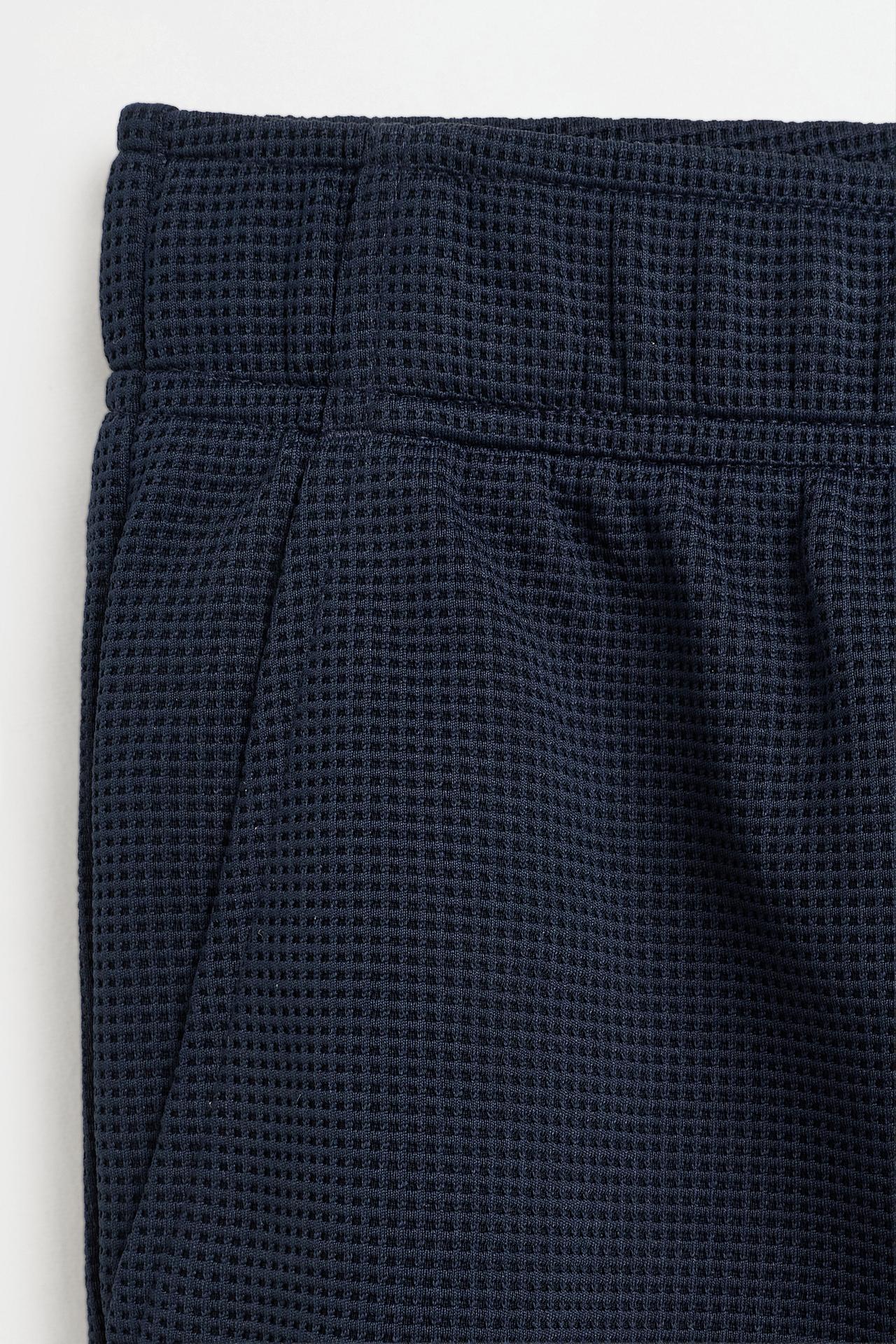 Textured tracksuit Bermuda shorts — DARK NAVY