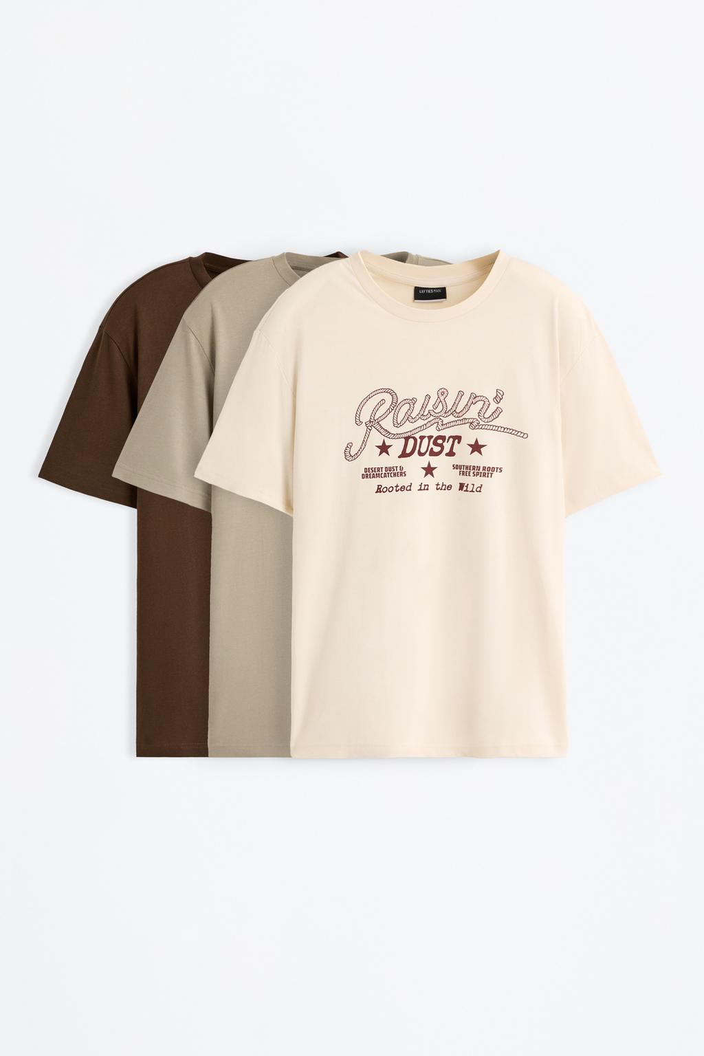 3-pack of printed T-shirts