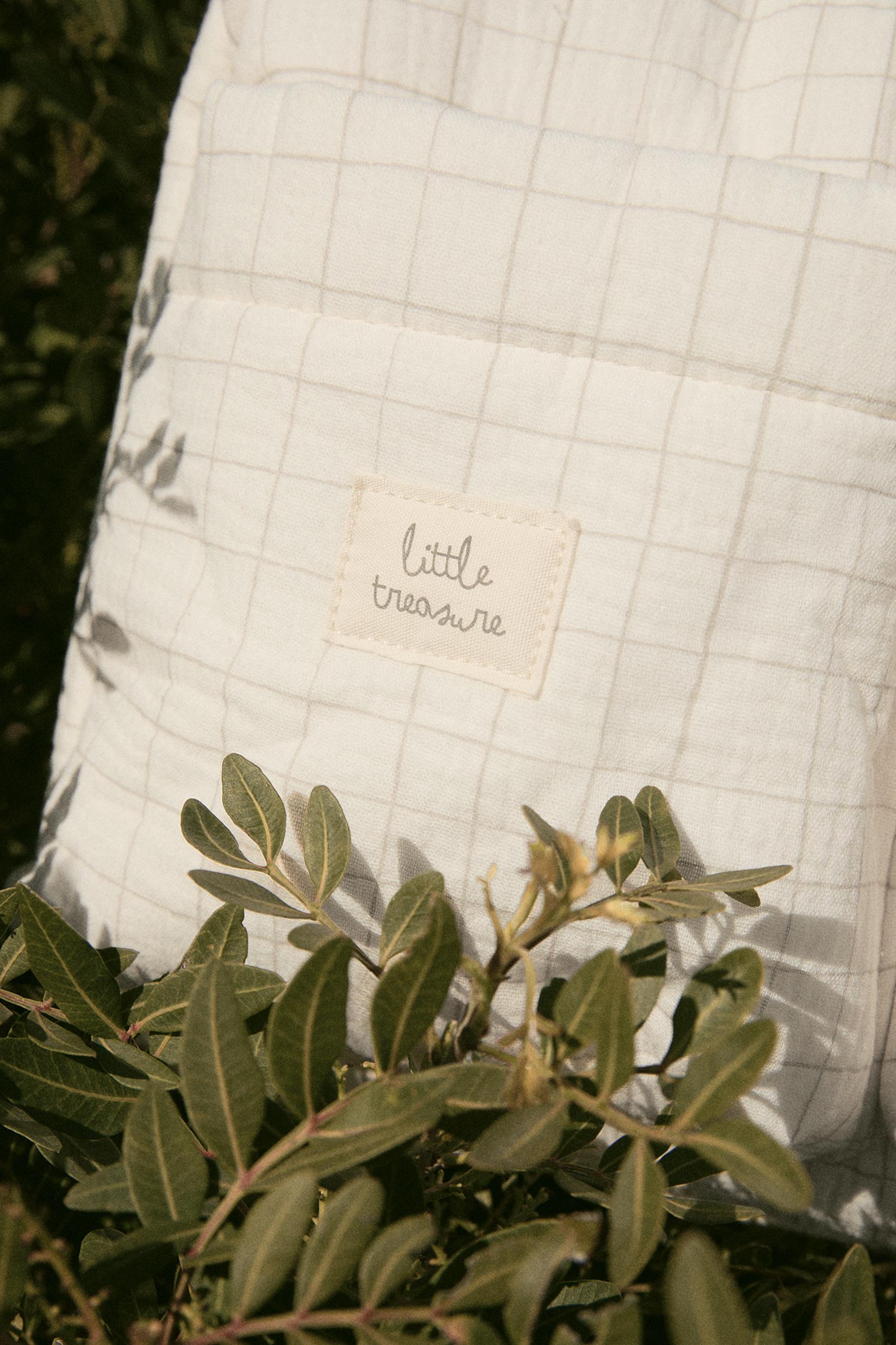 Checked maternity bowling bag — ECRU